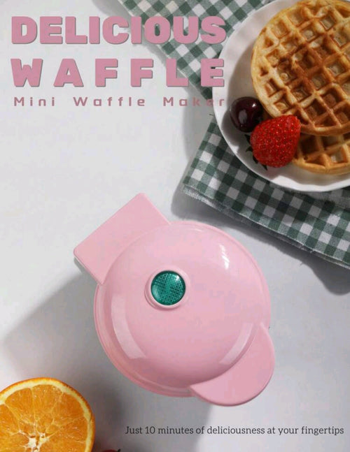 1pc Wall Plug 350-watt 4inch Mini Nonstick Pink Heart waffle Maker